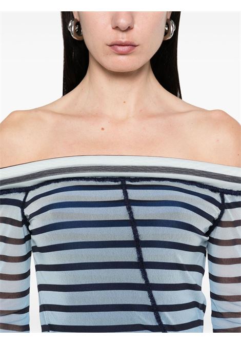 abito lungo 3d collar and cuff donna nero e blu JEAN PAUL GAULTIER | 25/33-F-RO294-T575005956